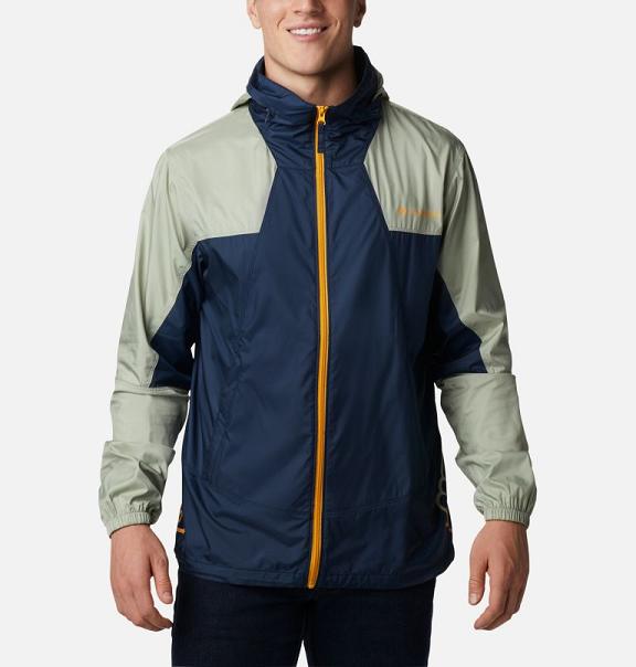 Columbia Point Park Windbreaker Navy Green For Men's NZ58431 New Zealand